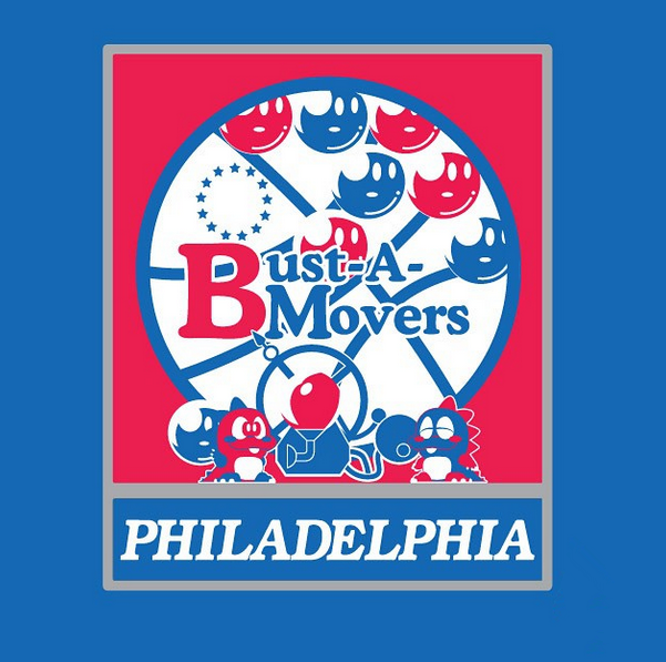 Philadelphia Bust-A-Movers logo DIY iron on transfer (heat transfer)